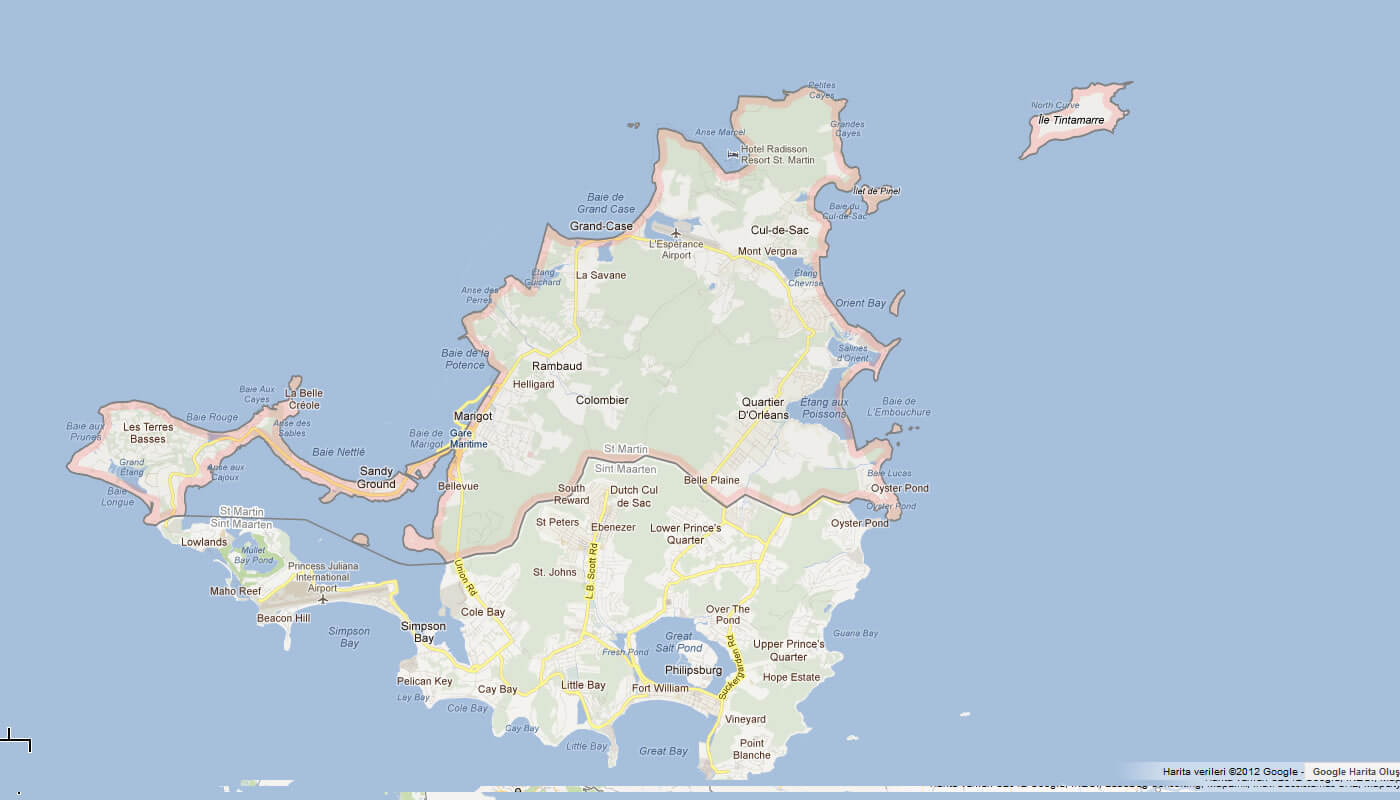 Google Carte de Saint Martin